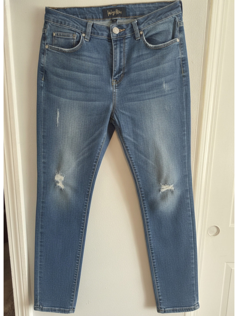 Indigo Rein Blue Denim Jeans Size 13 with Distressed Details
